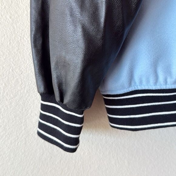 Hello Kitty X Forever 21 Varsity Bomber Faux Leather Jacket - Picture 13 of 16